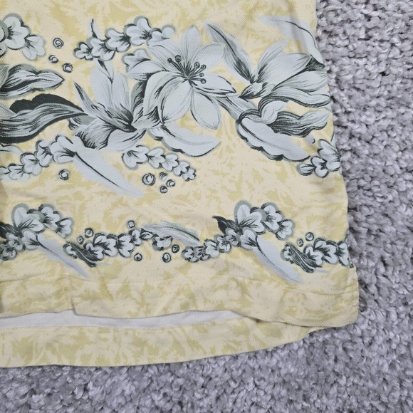 Tommy Bahama Women Silk Floral‎ Shirt Size Large Beach Resort Vacation Casual - Picture 2 of 11